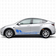 Powered by Change Side Door Vinyl Decal Sticker for Tesla Model Y_2