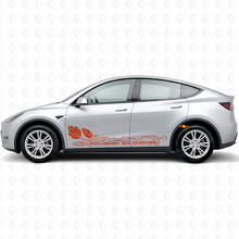 Powered by Change Side Door Vinyl Decal Sticker for Tesla Model Y_4