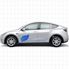 Green Energy Circuit Style Side Door Vinyl Decal Sticker for Tesla Model Y_2