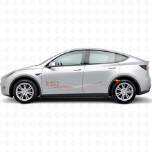 Kyiv Coordinates & Route Line Side Door Vinyl Decal Sticker for Tesla Model Y_4