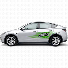 "Future" Lettering Electro-style Side Vinyl Decal Sticker for Tesla Model Y_3