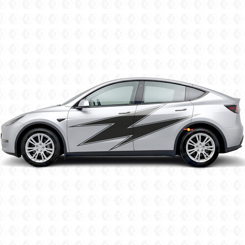 Lightning with Contour Side Vinyl Decal Sticker for Tesla Model Y