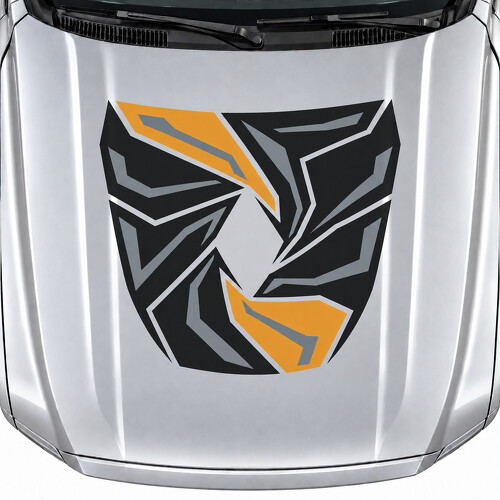 Obsidian Iris Geometric Diamond Hood Vinyl Decal Sticker for Toyota Tundra XK70 2021-present