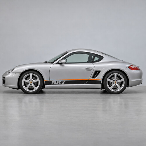 987 Stencil Lane Side Vinyl Decal Kit for Porsche Cayman 987 Coupe 2006_1