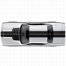 Dual Stripes with Custom Text Full Kit Vinyl Decal Sticker for Dodge Challenger 2008-2014_2