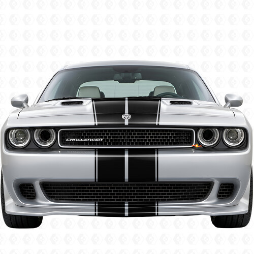Dual Outline Stripes Full Kit Vinyl Decal Sticker for Dodge Challenger 2008-2014