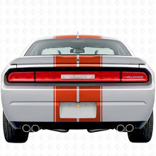 Dual Outline Stripes & Custom Text Full Kit Vinyl Decal Sticker for Dodge Challenger 2008-2014_6