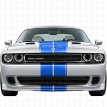 Dual Outline Stripes & Custom Text Full Kit Vinyl Decal Sticker for Dodge Challenger 2008-2014_7