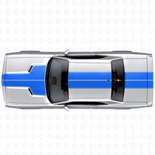 Dual Outline Stripes Hood Roof Trunk Vinyl Decal Sticker for Dodge Challenger 2008-2014_2