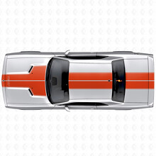 Dual Custom Outline Stripes Hood Roof Trunk Vinyl Decal Sticker for Dodge Challenger 2008-2014_4