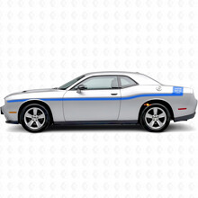 Outline Stripes with Custom Text Side Vinyl Decal Sticker for Dodge Challenger_2