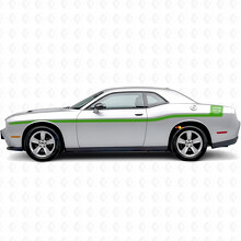 Outline Stripes with Custom Text Side Vinyl Decal Sticker for Dodge Challenger_3