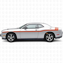 Outline Stripes with Custom Text Side Vinyl Decal Sticker for Dodge Challenger_4