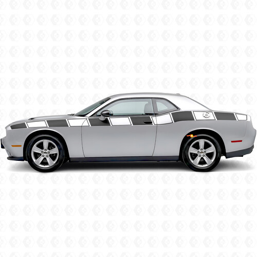 Strobe Graphic Stripes Side Vinyl Decal Sticker for Dodge Challenger