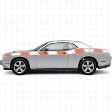 Strobe Graphic Stripes Side Vinyl Decal Sticker for Dodge Challenger_4
