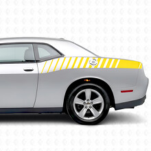 Strobe Stripes Rear Side Vinyl Decal Sticker for Dodge Challenger_5