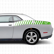 Custom Strobe Stripes Bedside Vinyl Decal Sticker for Dodge Challenger_3