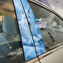 Arctic Wolf Door Pillar Vinyl Decal Sticker_2