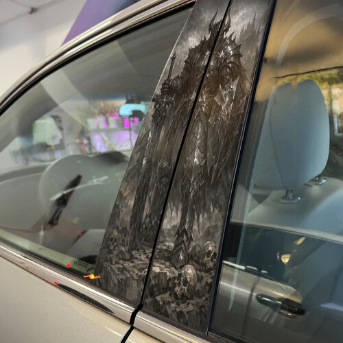 Black Knight Door Pillar Vinyl Decal Sticker