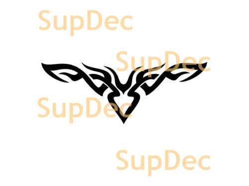 Tribal Sharp Horn Crest Vinyl Decal For Cars