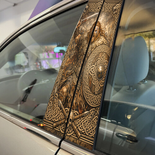 Celtic Warrior Door Pillar Vinyl Decal Sticker_1