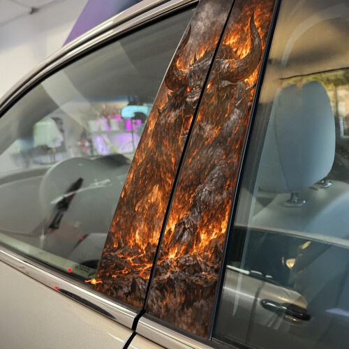 Demon Bull Door Pillar Vinyl Decal Sticker