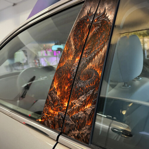 Demon Cobra Door Pillar Vinyl Decal Sticker_1