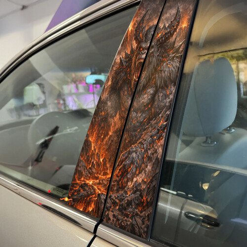 Demon Gorilla Door Pillar Vinyl Decal Sticker_1