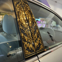Golden Lion Door Pillar Vinyl Decal Sticker_2