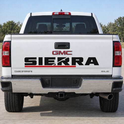 Inline Crosscut Tailgate Vinyl Decal Sticker for GMC Sierra