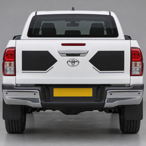Inward Wings Tailgate Vinyl Decal Sticker for Toyota Hilux Double Cab 2016-2020 Pre-2020-Facelift