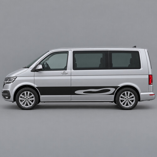 Contour Lagoon Side Vinyl Decal Sticker for Volkswagen Multivan T6.1 SWB 2019-2024_1