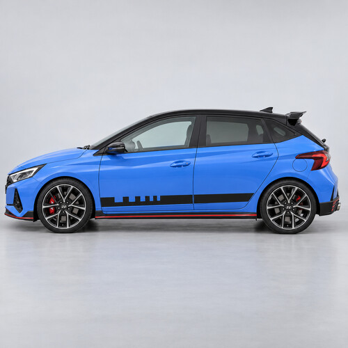 Pit Lane Teeth Side Vinyl Decal Sticker for Hyundai i20 N BC3 2021-2024