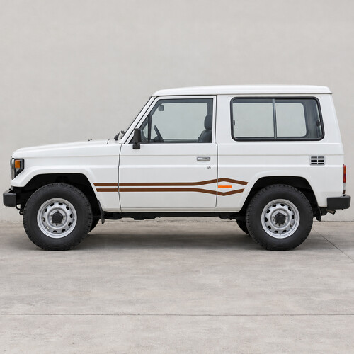 Forked Ribbon Side Vinyl Decal Sticker for Toyota Land Cruiser BJ70 SWB 1984-1990_1