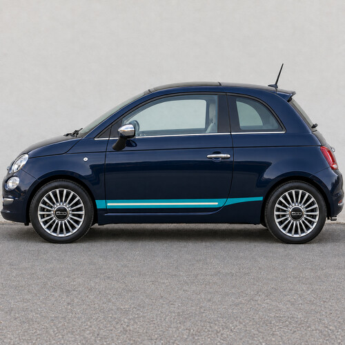 Waterline Inset Side Vinyl Decal Sticker for Fiat 500 Type 312 Facelift 2015-2024_1