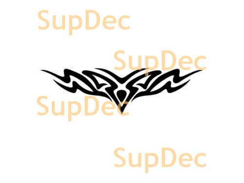 Tribal Curved Crest Vinyl Decal For Cars