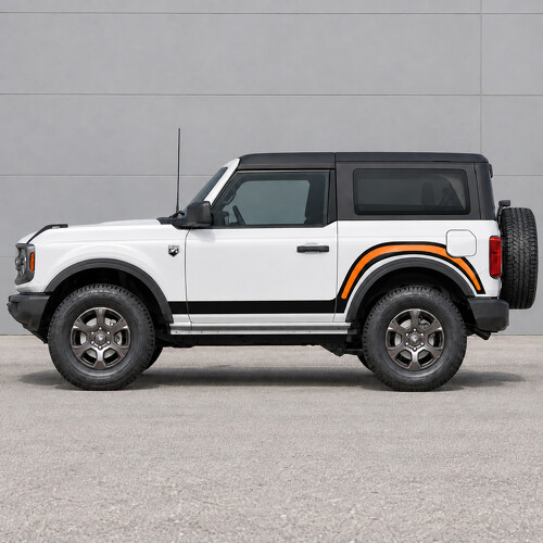 Rear Arch Collar Big Bend 2-Door Side Vinyl Decal Sticker for Ford Bronco 2024