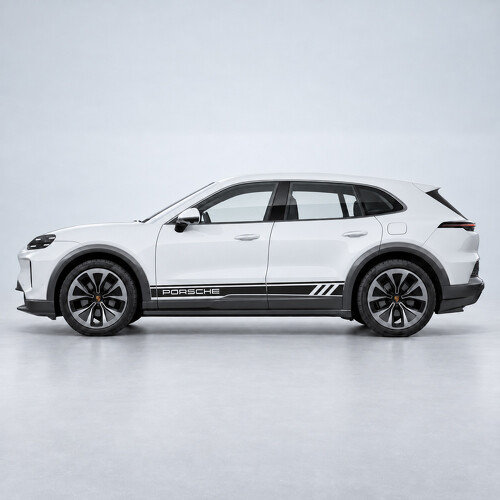Racing Style Stripes Side Vinyl Decal Sticker for Porsche Cayenne Electric