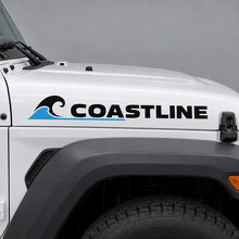 Coastline Wave Shoulder Hood Vinyl Decal Sticker for Jeep Wrangler 2021_2