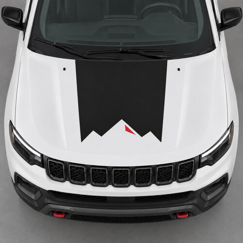 Ridge Cut Hood Vinyl Decal Sticker for Jeep Compass III (J4U) 2025-present_1