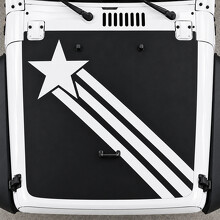 Star Trail Hood Vinyl Decal Sticker for Jeep Wrangler 2014_2