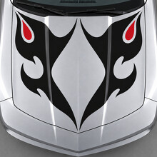 Twin Flame SS Hood Vinyl Decal Sticker for Chevrolet Camaro 2013_2