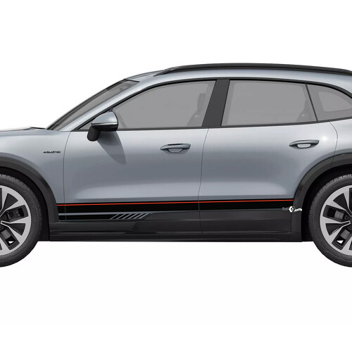 Rally Style Accent Stripes Rocker Panel Vinyl Decal Sticker for Porsche Cayenne Electric
