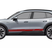 Cyber Style Stripes Rocker Panel Vinyl Decal Sticker for Porsche Cayenne Electric_2