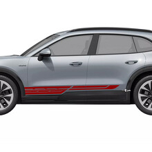 Techno Style Stripes Rocker Panel Vinyl Decal Sticker for Porsche Cayenne Electric_3