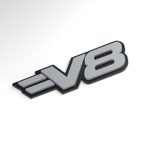 V8 Split Bar 3D Acrylic Badge_1
