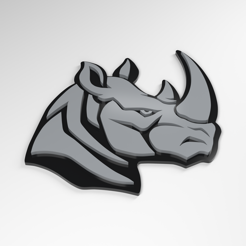 Rhino Forward Force 3D Acrylic Badge_1