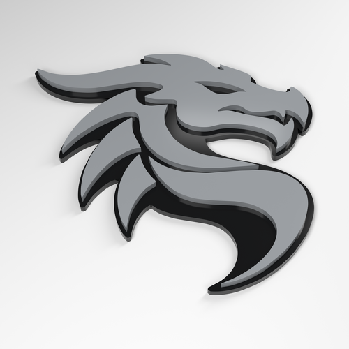 Dragon S-Curve 3D Acrylic Badge