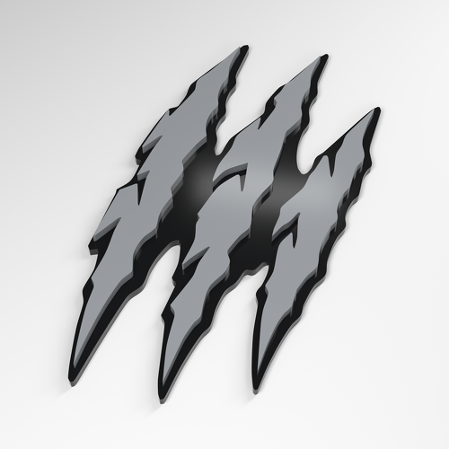 Claw Triple Slash 3D Acrylic Badge