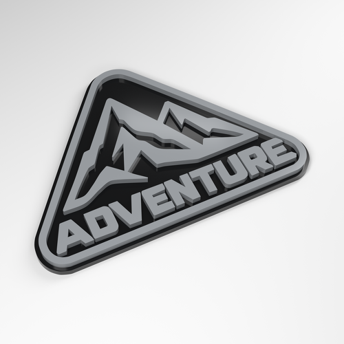 Adventure Peak 3D Acrylic Badge